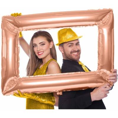 Fóliový balón v tvare selfie rámu Rose Gold 85x60cm Folat
