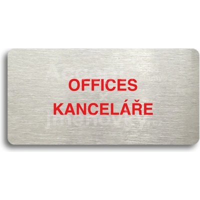 ACCEPT Piktogram OFFICES - KANCELÁŘE - stříbrná tabulka - barevný tisk bez rámečku