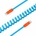 Fisher Price Newell USB-C to USB-C 100 W cable, 1.5 m, silicone, spiral, blue-orange
