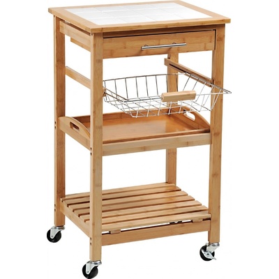 Kesper 25776 Kuchyňský vozík s pracovní deskou, 81 x 48 x 38 cm