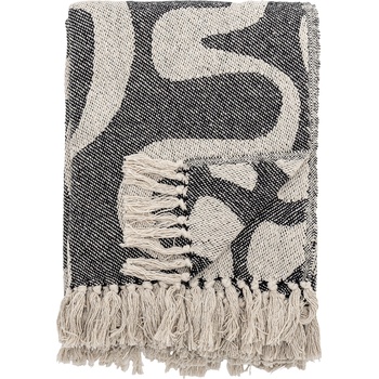 Bloomingville Salobre Одеяло, 130 x 160 см, черно (82066532)