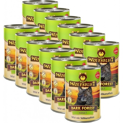Wolfsblut Dark Forest Adult Wild zvěřina s batáty 12 x 395 g
