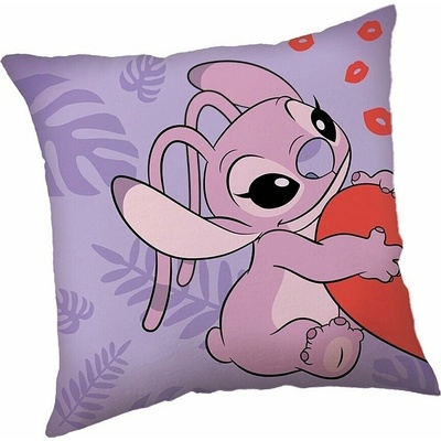 Jerry Fabrics Mikroplyšový vankúš Lilo and Stitch Polyester 40x40