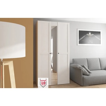 Image 1 of BRW Гардероб flex - 125*66*240 - бял / огледало (f57-szafa_zestaw_36-bi/bi/sz)