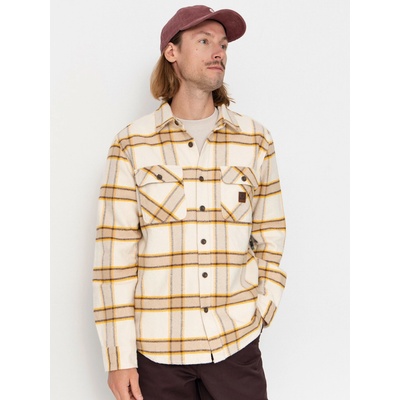 Brixton Bowery Heavy Weight Flannel (whitecap/pineconebrown/saffron)