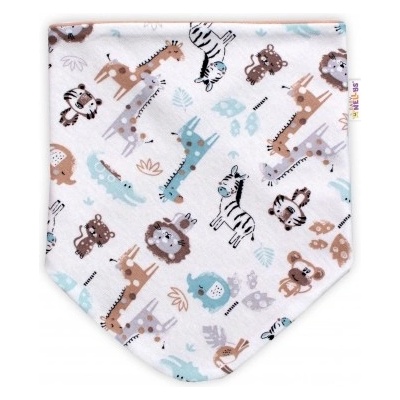 Baby Nellys Dětský šátek na krk Safari cream