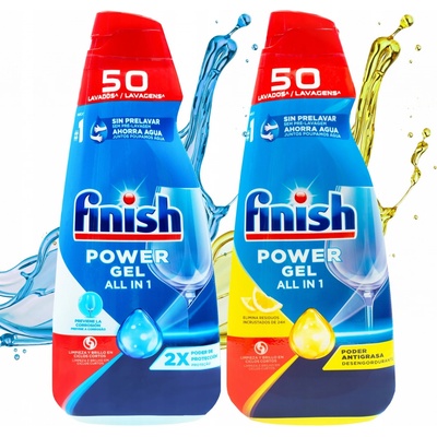 Finish Gél do umývačky riadu 1All in1 Mix Lemon + Regular 2 x 1 l 100 umytí