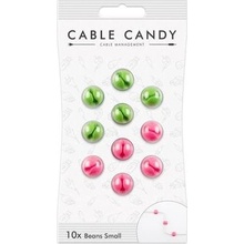 Cable Candy Small Beans Káblový organizér 10 ks zelená a ružová CC016