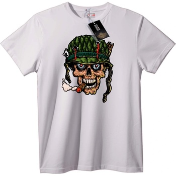 NOONEBRAND Тениска Skull Войник - 4XL, White