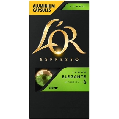 L'Or Lungo Elegante Intenzita 6 hliníkových kapsúl kompatibilných s kávovarmi Nespresso 100 ks