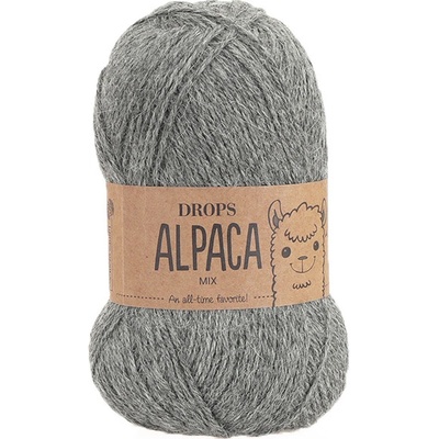 Příze DROPS Alpaca mix 0517 - šedá