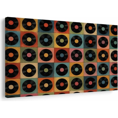 Obraz retro vinylové desky - 90x60