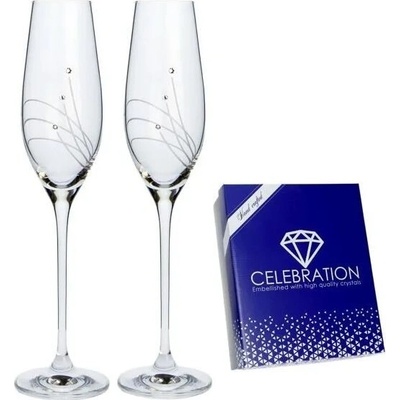 Petr Kmenta Porcelán Hodonín Sklenice na šampaňské Swarovski 2 x 210 ml