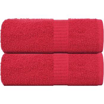 vidaXL Кърпи за гости FROGN 2 бр. червени 30x50 см 360 г/м2 (136923)