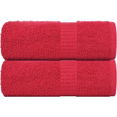vidaXL Кърпи за гости FROGN 2 бр. червени 30x50 см 360 г/м2 (136923)