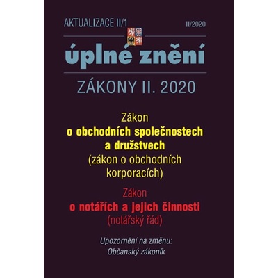 Aktualizace II/1 - Zákon o obchodních korporacích, Notářský řád