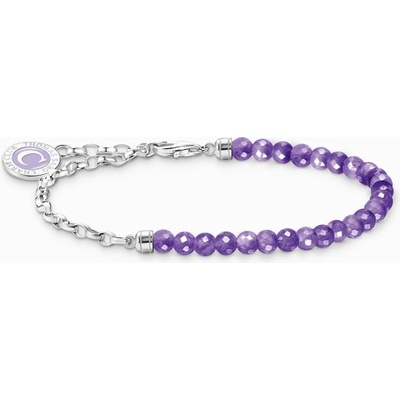 Thomas Sabo náramok Amethyst beads silver A2130-007-13