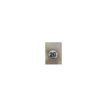 PREVENTA ЦИФРА 20 СРЕБРИСТ КРЪГ 4см (ck20-srk)
