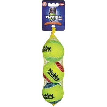 Nobby Tennis Line hračka tenisový loptičku farebný M 6,5 cm 3ks