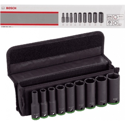 Bosch Комплект удължени вложки 10 - 27 mm, 9 части, Bosch (2608551101)