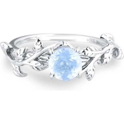 Olivie Stříbrný větvičkový prsten AKVAMARÍN 7028