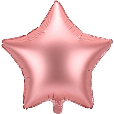 PartyDeco Balónek fóliový Hvězda růžové zlato 48 cm