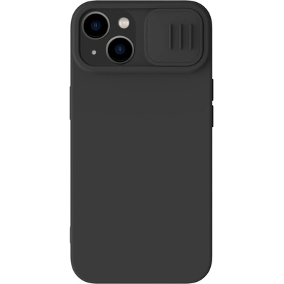 Nillkin Кейс с протектор за камера Nillkin CamShield Silky Silicone Case за iPhone 15 Plus, черен (6902048266469)