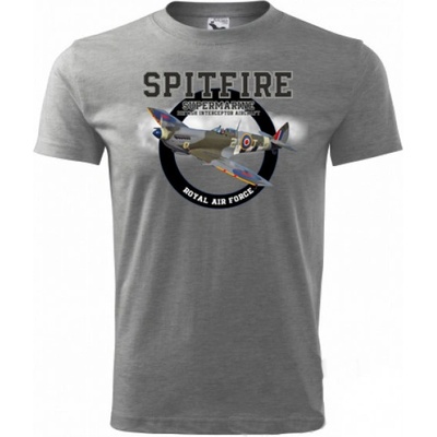 Tričko Striker Supermarine Spitfire sivé