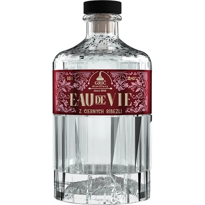 Grič EAU de VIE z čiernych ríbezlí 45% 0,5 l (čistá fľaša)