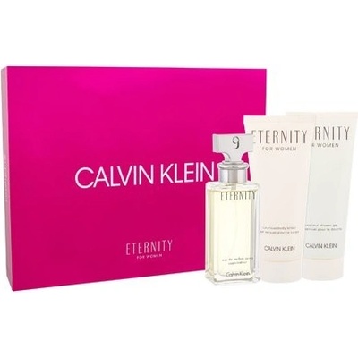 Calvin Klein Eternity EDP 50 ml + telové mlieko 100 ml + sprchový gél 100 ml pre ženy darčeková sada