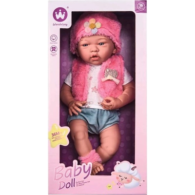 Wandalong Кукла-бебе Wandalong Baby Doll - С розов тоалет, 41 cm (2312O1015)