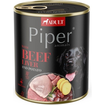 Adult Dog - Пълноценна консервирана храна за израснали кучета с телешки дроб и картофи, 800гр