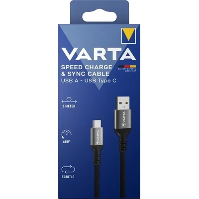 Varta 57935101111 60W dátový a nabíjací, USB A-USB C, 60W, 2m