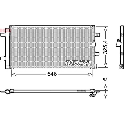Kondenzátor, klimatizace DENSO DCN02041