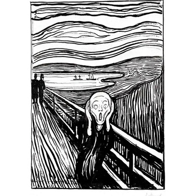Výkrik 40x55cm - Edvard Munch