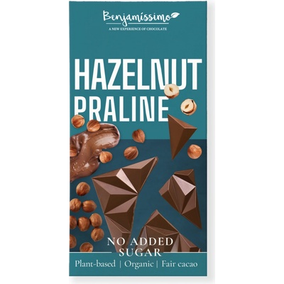 Benjamissimo Pralinková Vegan čokoláda bez pridaného cukru Bio 60 g