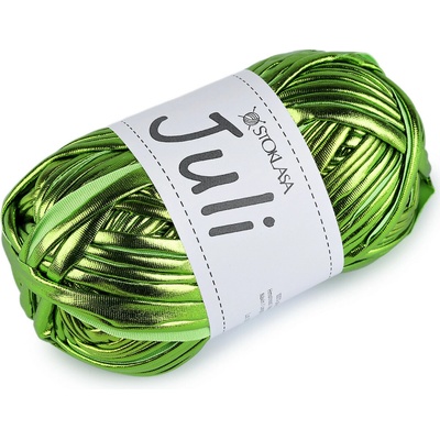 Pletací příze Juli metalická 100 g Varianta: 13 zelená sv., Balení: 1 ks 60687/157430/283673