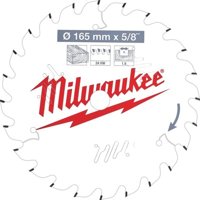 Milwaukee 4932471311 pilový kotouč 165x15,87x1,6mm 24Z