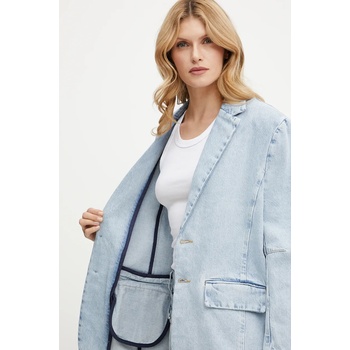 Liu Jo Памучно сако Liu Jo в синьо с едно копче с изчистен дизайн UA5210 D4854 (UA5210.D4854)