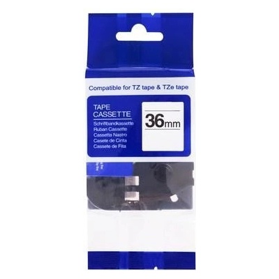 PRINTLINE PLTB80 kompatibilní páska s Brother TZE-FX661 36mm černý tisk/žlutý podkl. flexi