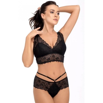 Babell Дантелени бразилиани в черен цвят bbl166eh-66042-czarny - Черен, размер xs