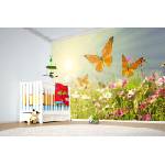 DIMEX ART Самозалепваща се флизелинова фототапета поле с пеперуди 375 x 250 см