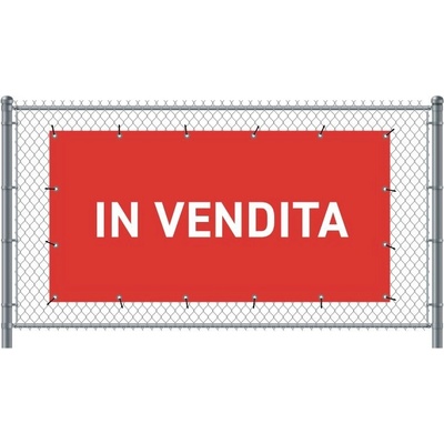 Jansen Display Standardní banner na plotNa prodej italština Červené, 2000 x 1000 mm
