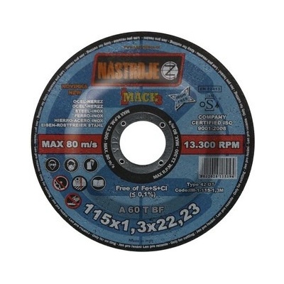 Nástroje cz Kotouč řezný 115 x 1,3 x 22 mm IM-1-115-1,3M