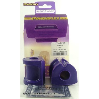 Powerflex Silentbloky Subaru Impreza včetně WRX/STi GH/GR 07-10 Rear Anti Roll Bar Bush 18mm 12