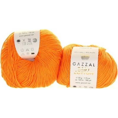 Příze Baby Cotton 3416 pomerančová