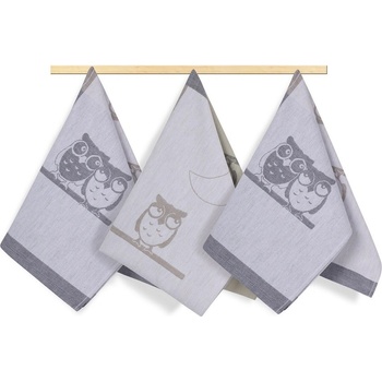 Bellatex Kuchynská utierka Sovičky 50 x 70 cm 3 ks