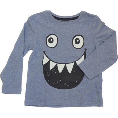 Triko světle šedomodré Little monster