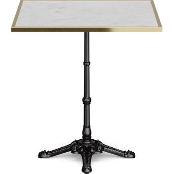 Blumfeldt Patras Lux, маса за бистро, мраморен плот, 60 x 60 cm, чугунена основа (GDMC1-PatrasLux-B/W) (GDMC1-PatrasLux-B/W)