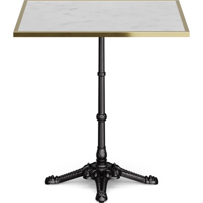 Blumfeldt Patras Lux, маса за бистро, мраморен плот, 60 x 60 cm, чугунена основа (GDMC1-PatrasLux-B/W) (GDMC1-PatrasLux-B/W)